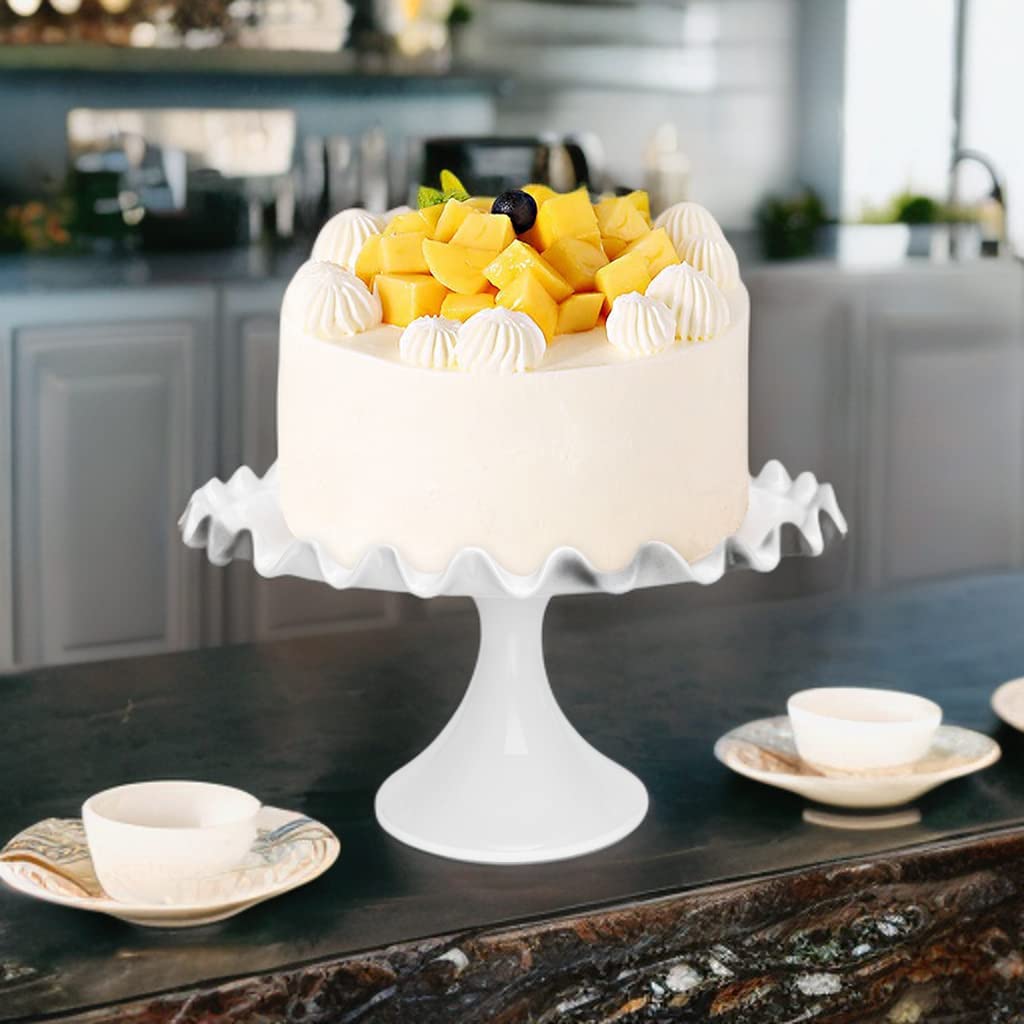 Quegroot white pedestal dessert stand complements any decor
