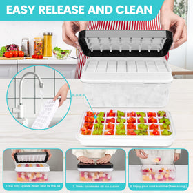QUELIEN 64-cube tray image shows ample ice for beverages.