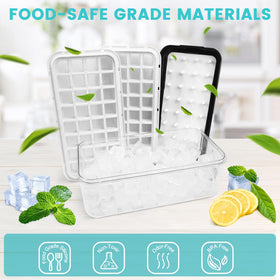 QUELIEN push-release ice tray demonstrates quick unmolding.