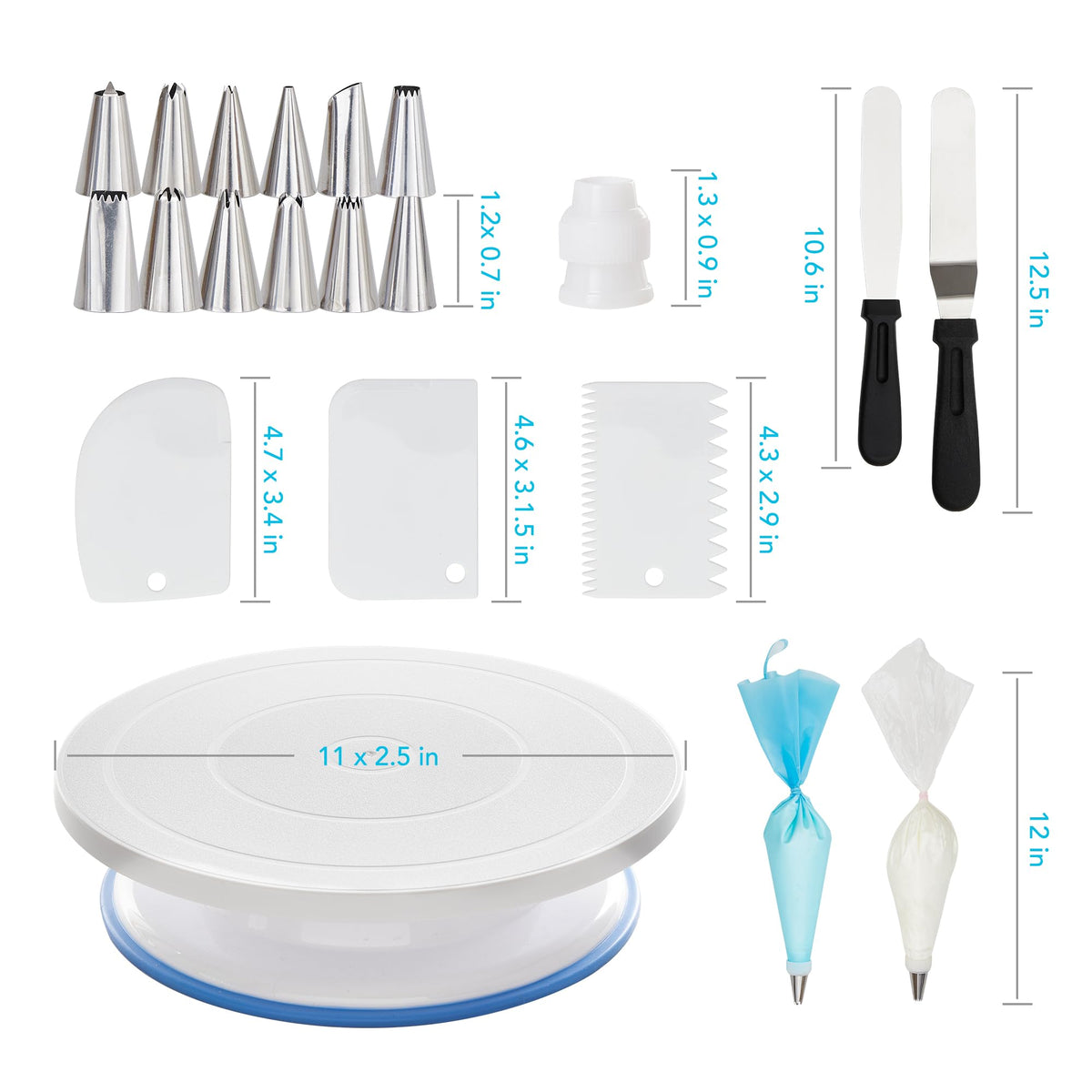 QUELLANCE leveler and decorating tools for flat tops and refined surfaces