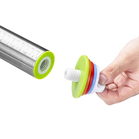 QUELLANCE pastry mat with measurements helps roll to exact size.