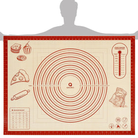 QUELLANCE silicone baking mat of 24x32 inches provides a large rolling surface for dough with minimal sticking