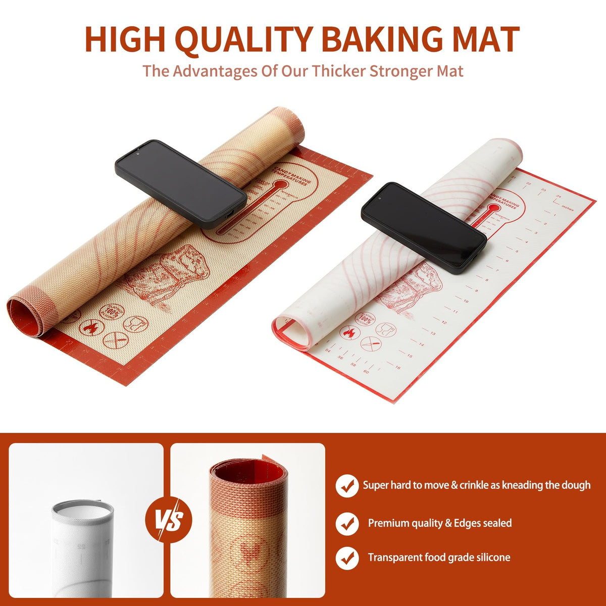 QUELLANCE mat is easy to clean and dishwasher safe for quick kitchen tidy ups