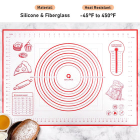 QUELLANCE silicone baking mat non-slip bottom stabilizes workspace