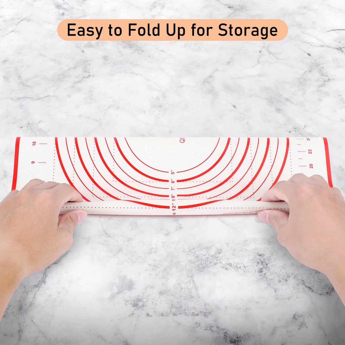 QUELLANCE silicone baking mat non-stick surface prevents sticking