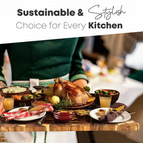QUELLUXE large surface suited for meal prep and parties.