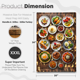 QUELLUXE stove-top cover doubles as extra workspace on the cutting board.
