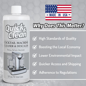 Quick & Clean label close-up highlights safe, non-toxic formula for home use