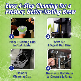 Quick & Clean cycle cleaner with a water rinse keeps your Keurig performing.