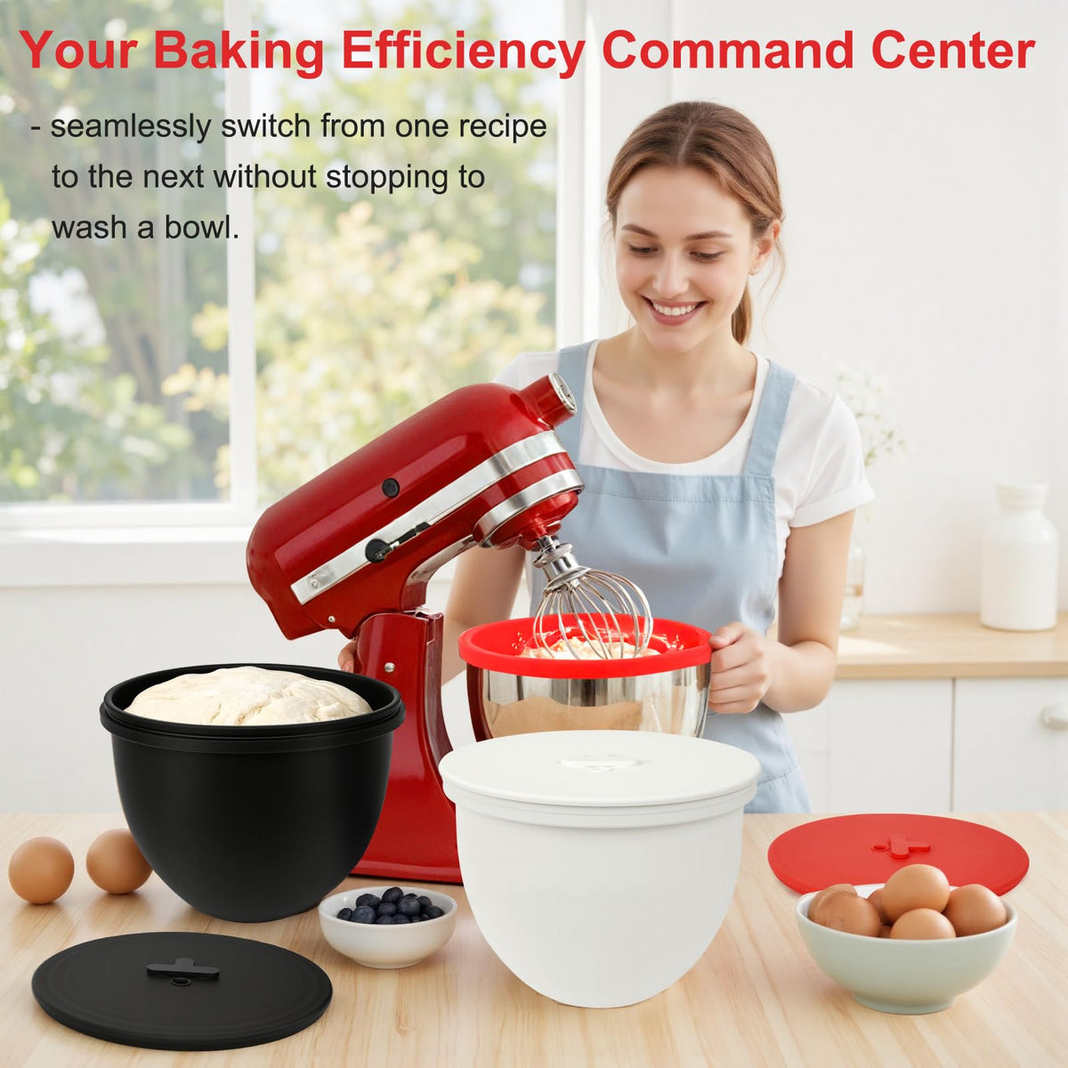 QUIENKITCH protects the original bowl while enabling clutter-free storage.