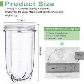 QUIENKITCH Magic Bullet 16oz cup close-up showing BPA-free durable plastic