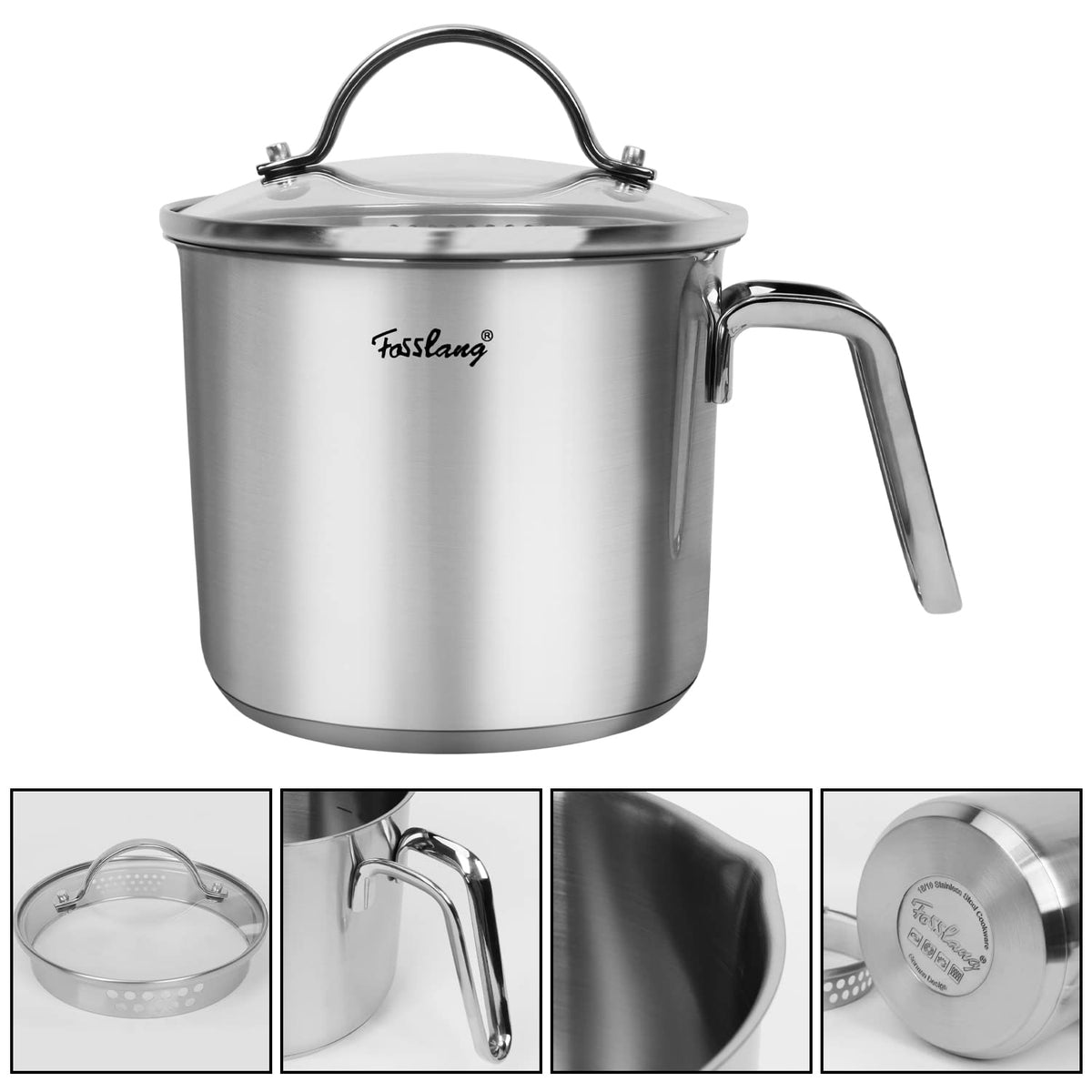 QUIENKITCH saucepan with glass lid shows simmering with clear visibility