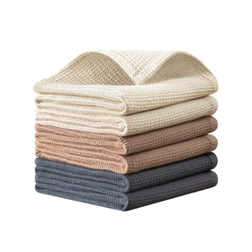 QUILTINA dish towels set in a 6-pack ready for daily drying.