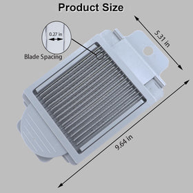 QUJIFETU tomato slicer with a non-slip grip for steady, comfortable slicing.