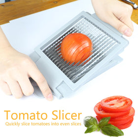 QUJIFETU tomato slicer includes safety guidelines on the back for safer handling.