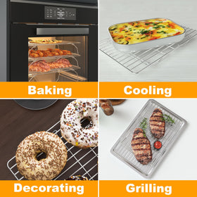 Qukaka 3-tier cooling rack folded-feet allow compact, versatile storage.