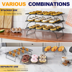 Qukaka dishwasher safe cooling rack cleans quickly after batch baking.