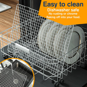 Qukaka half-sheet pan-compatible rack fits standard pans for easy setup