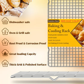 Qukaka stainless steel wire rack closeup highlighting rust-resistant durability