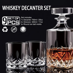 QUMMFA crystal whiskey glasses 11oz offer classic clarity for refined tasting.
