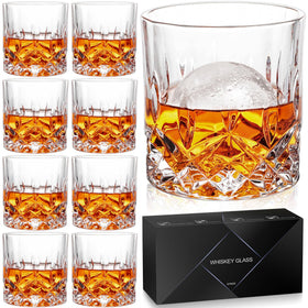 QUMMFA whiskey glasses set of eight – crystal clarity for premium pours.