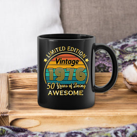 QUPT 50th birthday mug 1976 coffee-ready for daily use