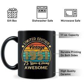 QUPT commemorative 75-years mug perfect keepsake for memorable occasions