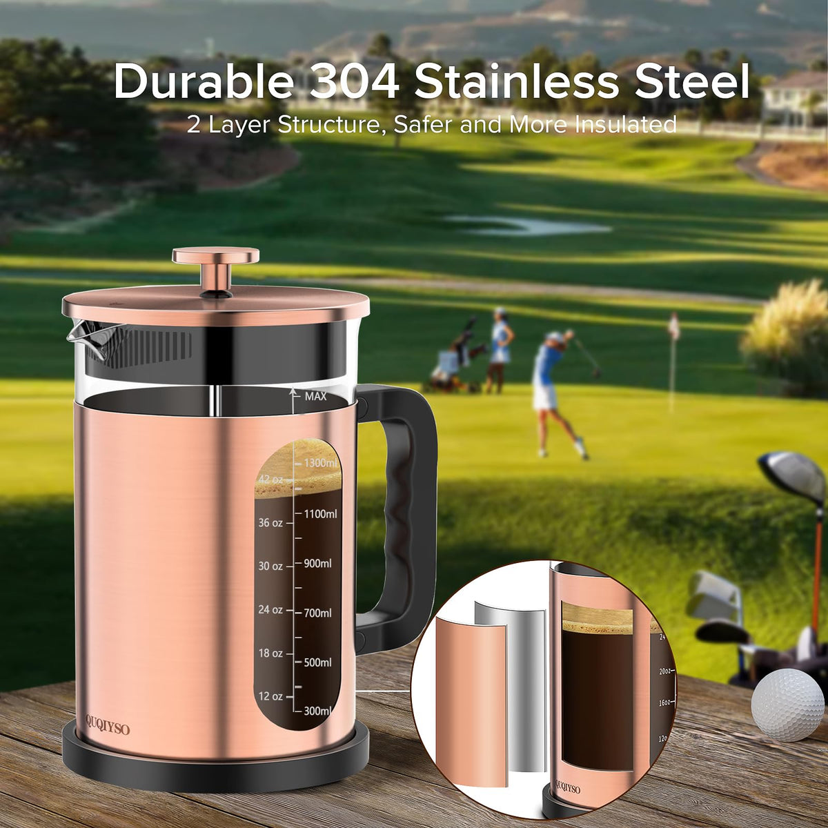 QUQIYSO borosilicate glass beaker reveals brewing progress with clarity.