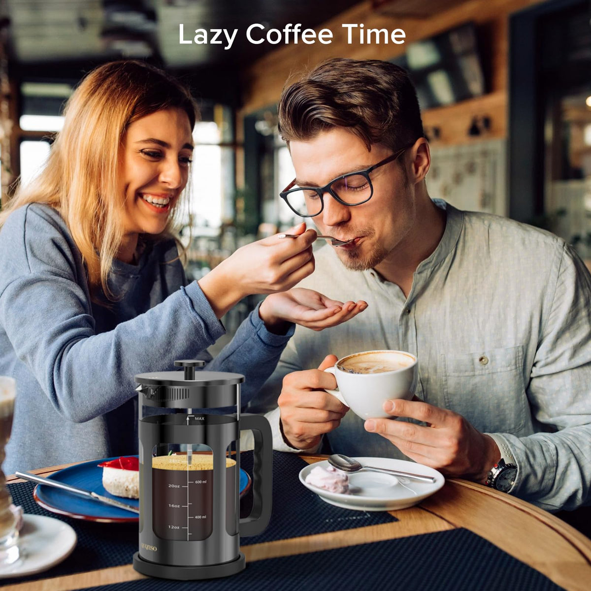 QuqiYSO four-filter system reduces grounds for a smoother cup.