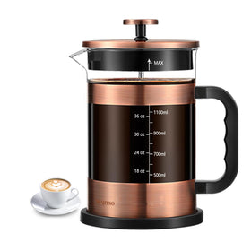 QUQIYSO French Press 51oz with rich crema for a full-bodied brew