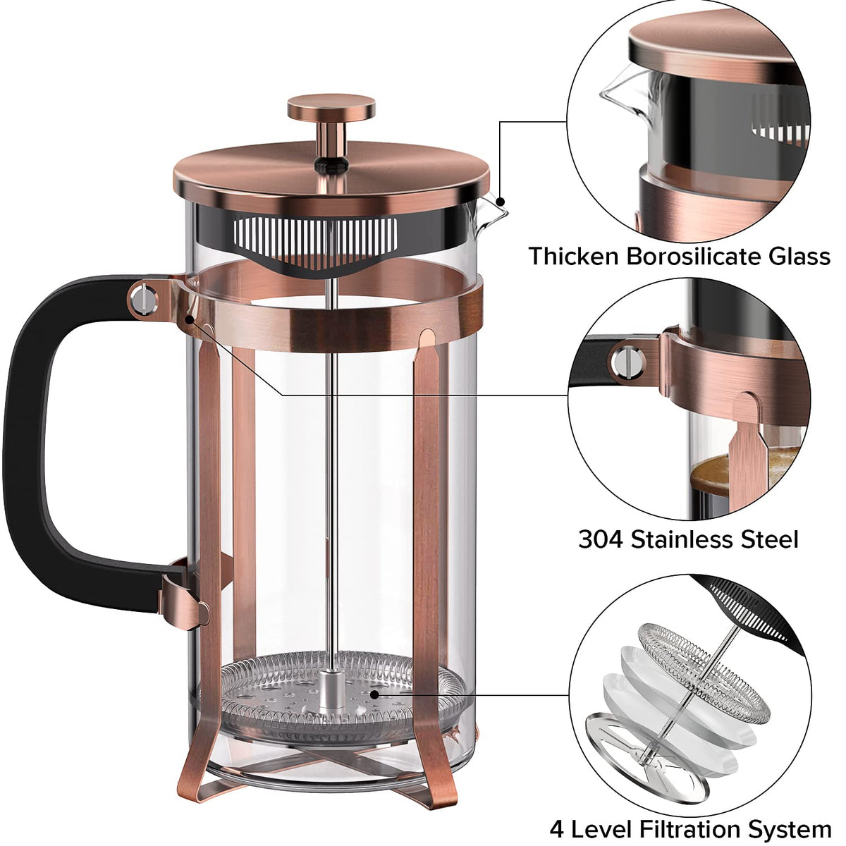 Multiuse design supports tea, hot chocolate, and cold brew adventures.