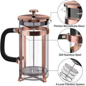 Multiuse design supports tea, hot chocolate, and cold brew adventures.