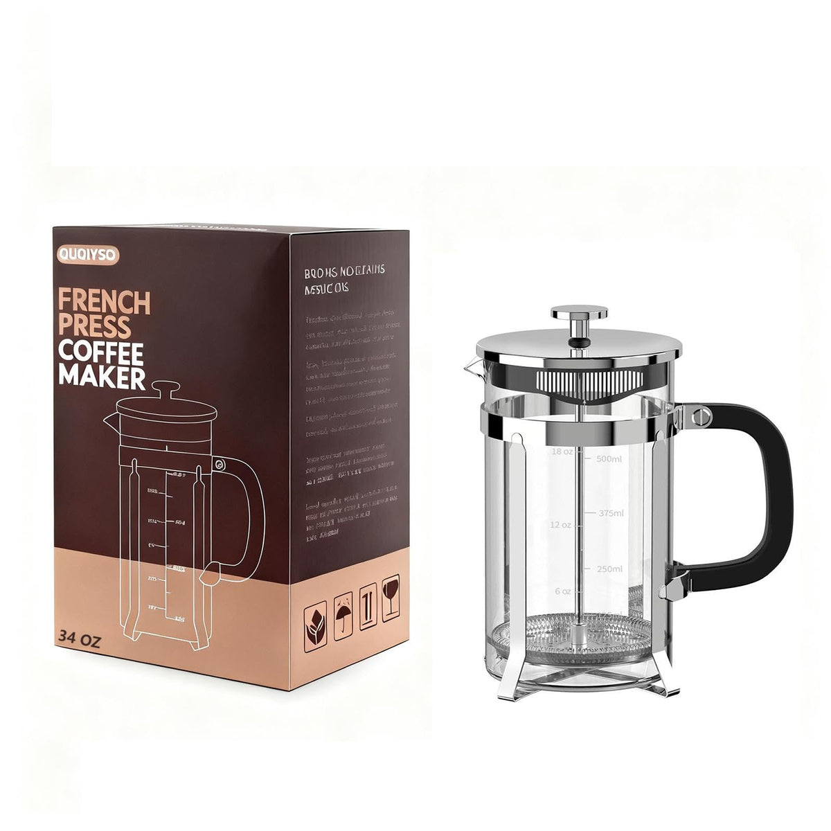 QUQIYSO stainless steel plunger delivering consistent extraction