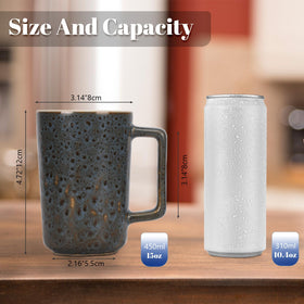 QUTREY 15oz mug with a comfortable handle for easy sipping.