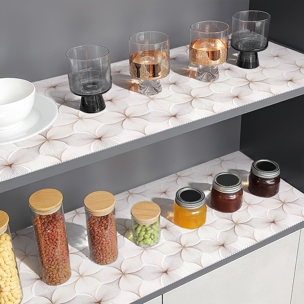 Quttisay Waterproof Cabinet Liner cleans easily to prevent stains