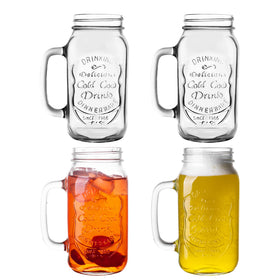 QWEZXO 24oz mason jar glasses showcase large capacity for party beverages.
