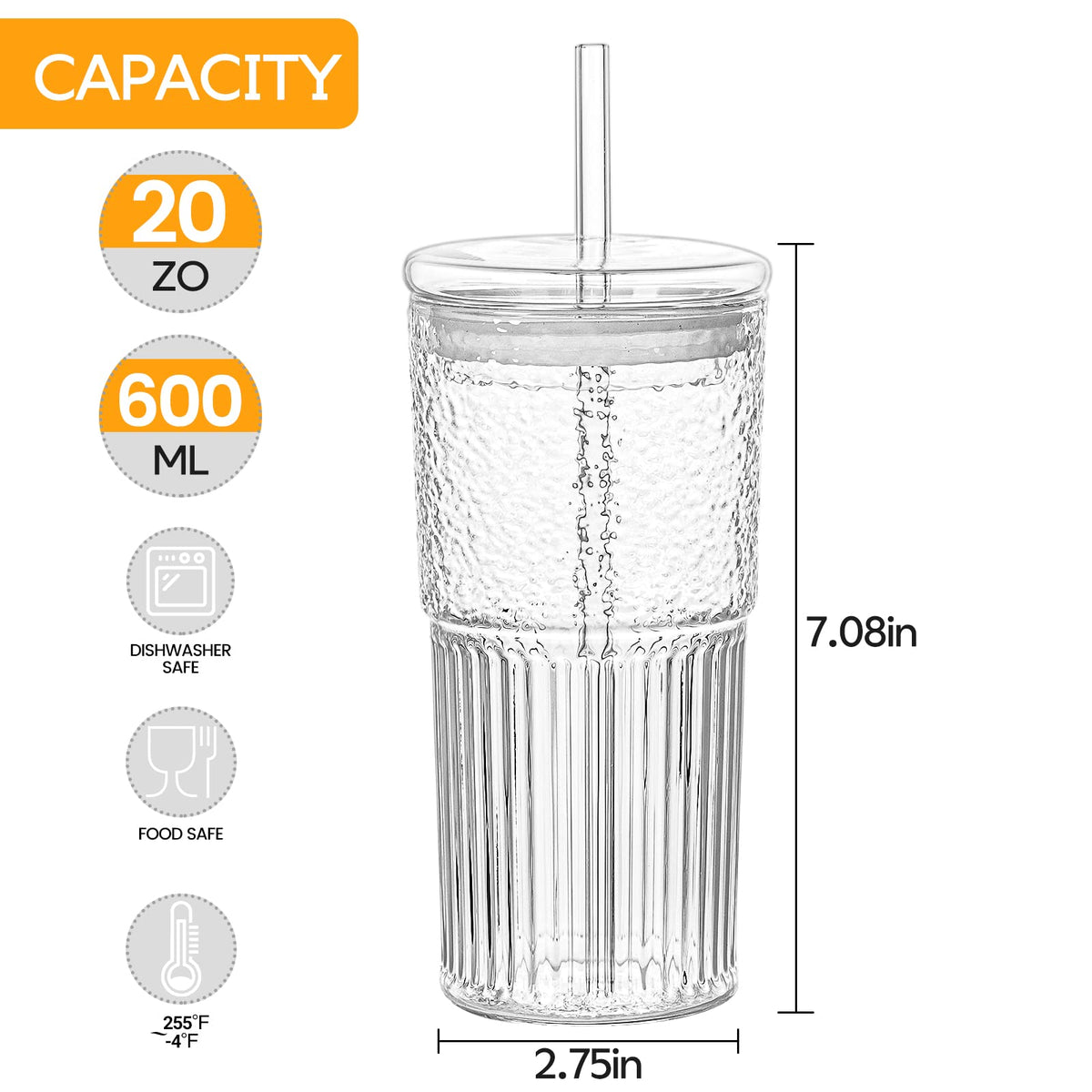 QWEZXO glass straw set helps reduce disposable plastic while sipping.