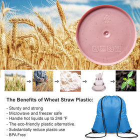 QWFHOME wheat straw plates green with smooth edges for little chefs