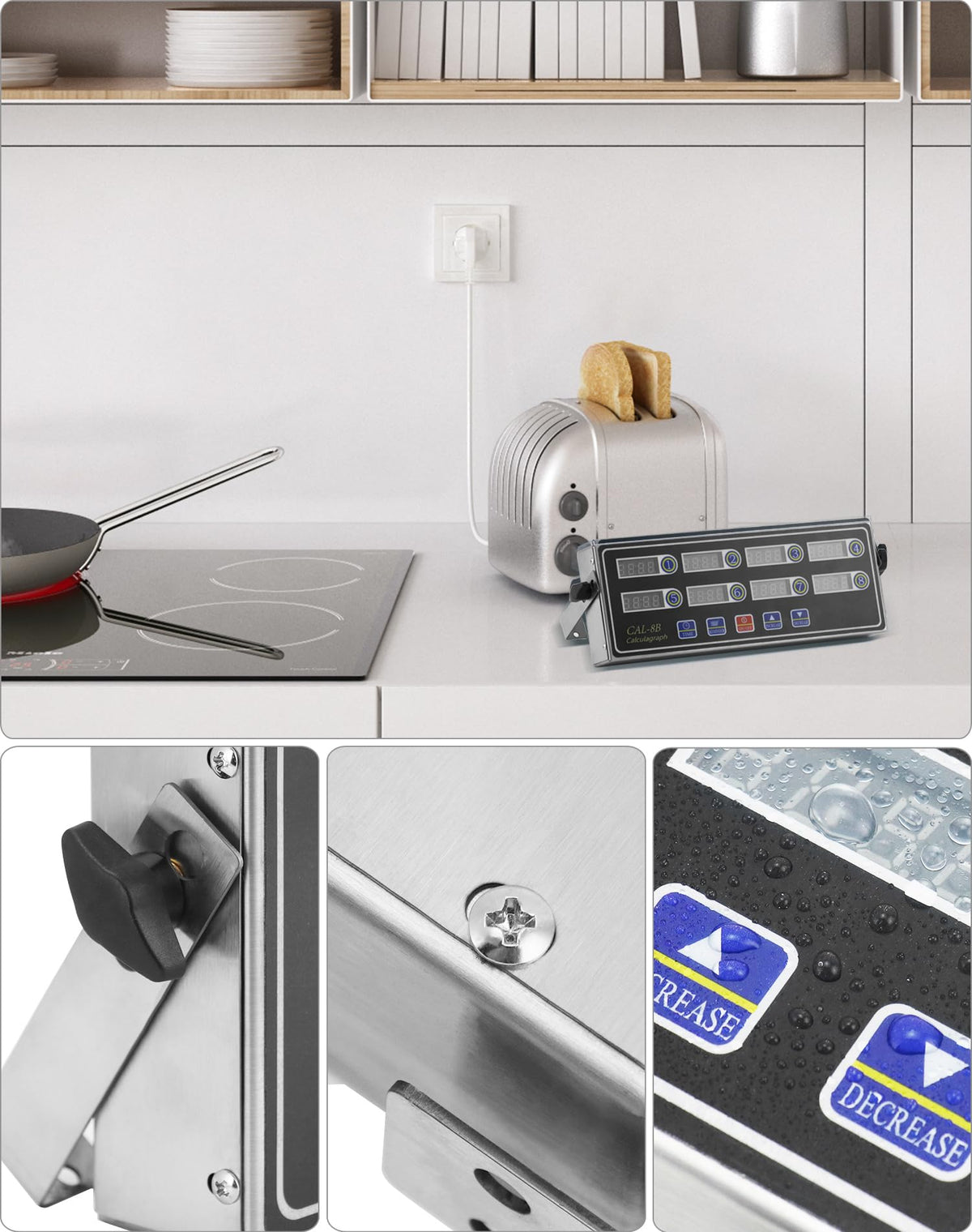 QWORK bracket mount shown for flexible countertop or wall placement