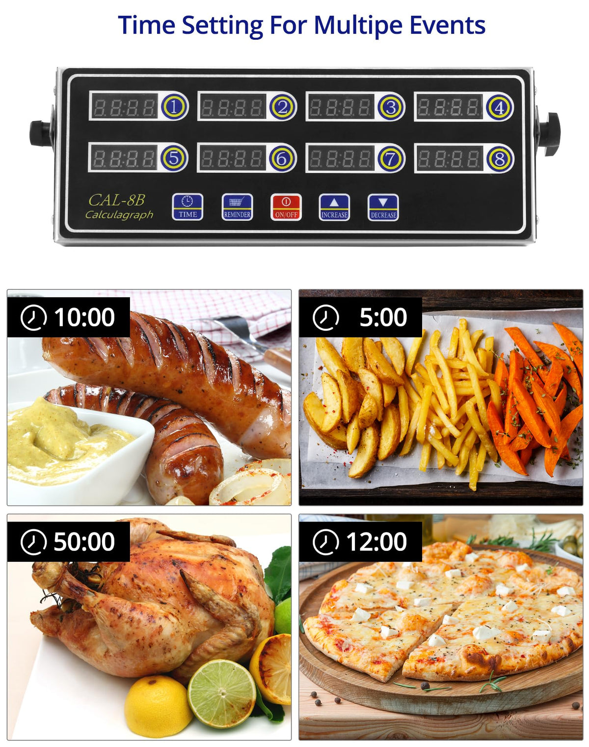 QWORK volume control on digital kitchen timer for adjustable alerts