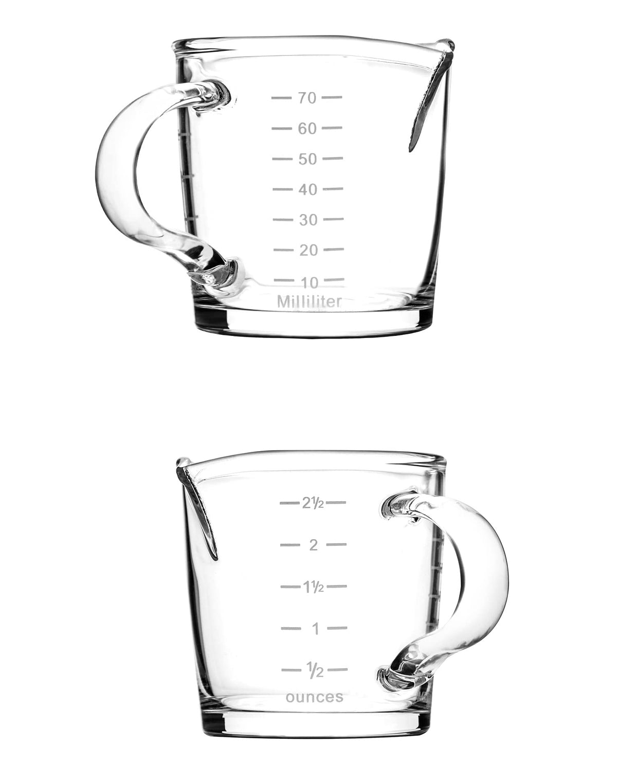 QWORK double-spout measuring glass enables controlled pours.