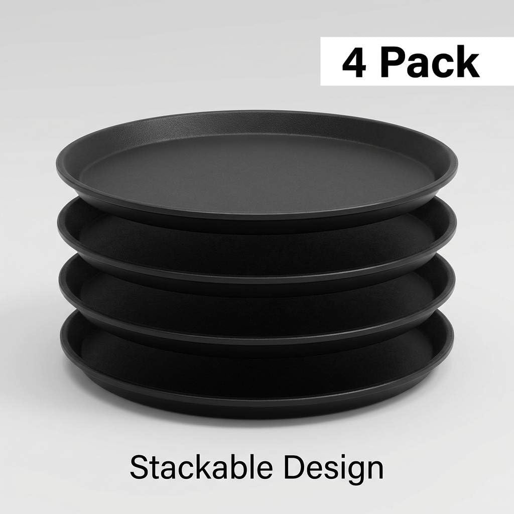 QWORK 14-inch tray for drinks and light meals.