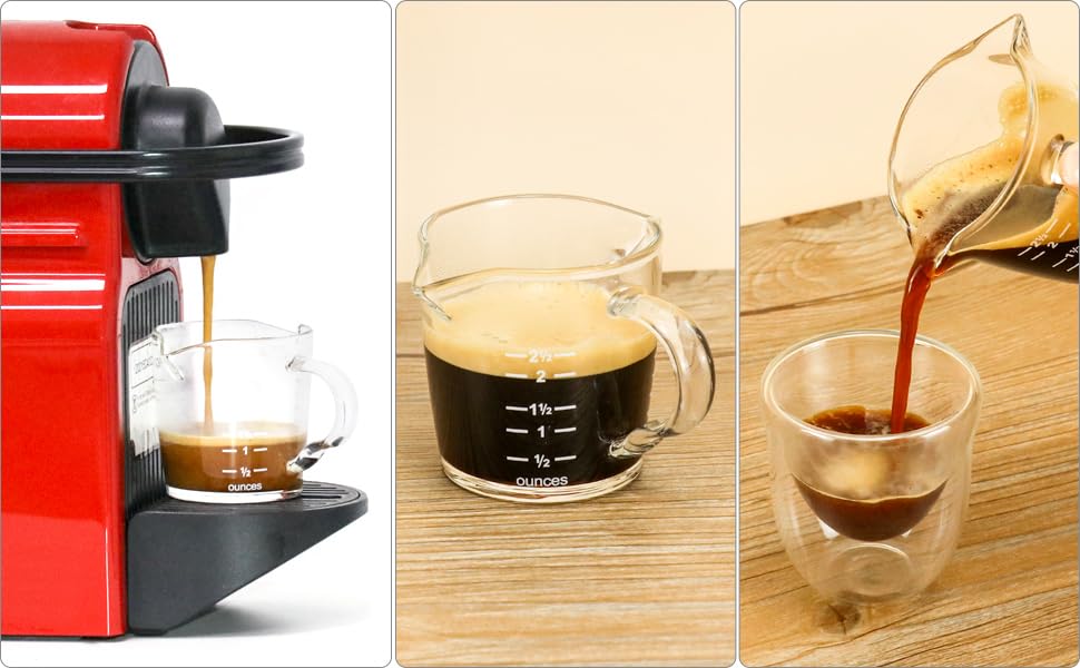 QWORK espresso milk pouring cup supports consistent measurements.