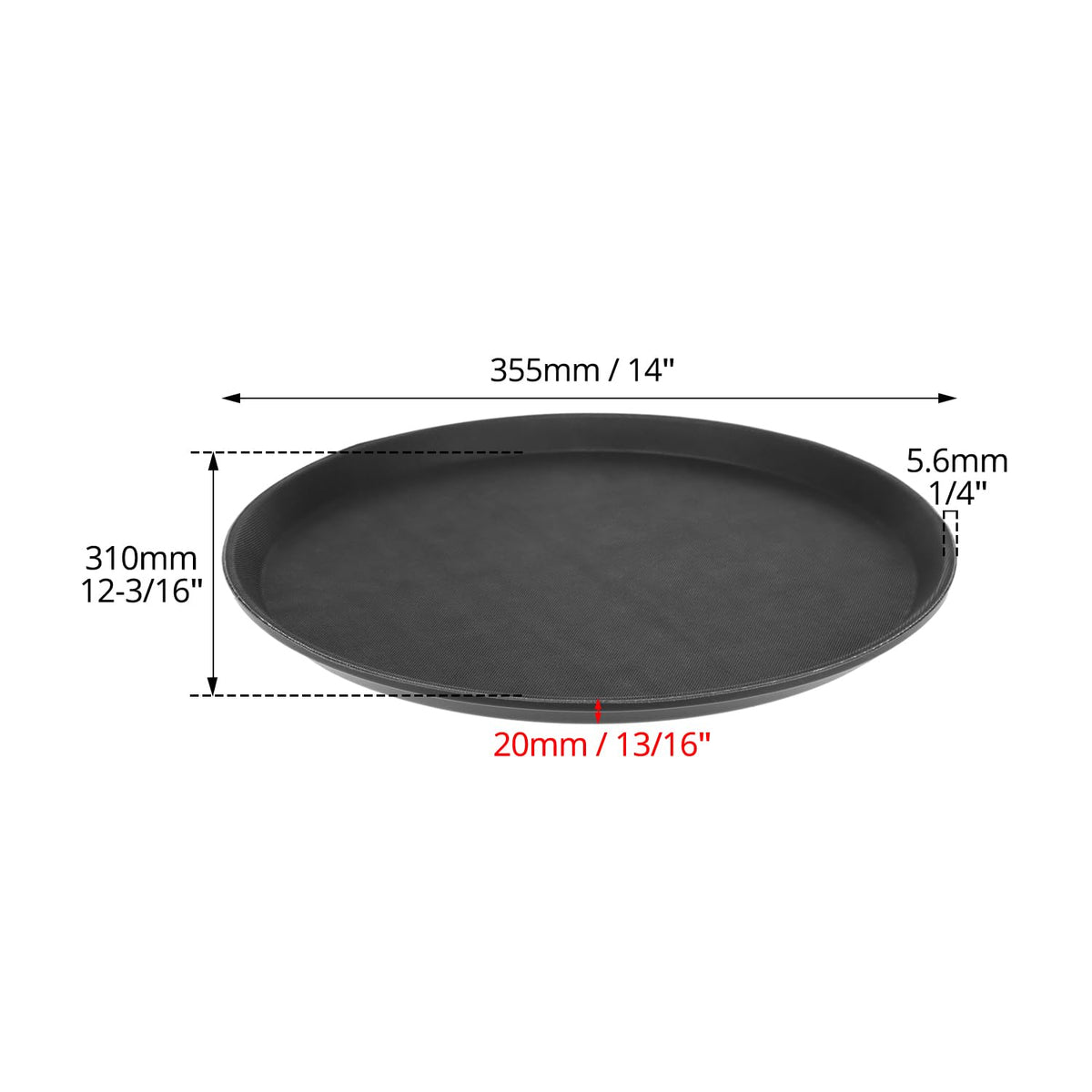 QWORK sturdy plastic serving tray for everyday table service.