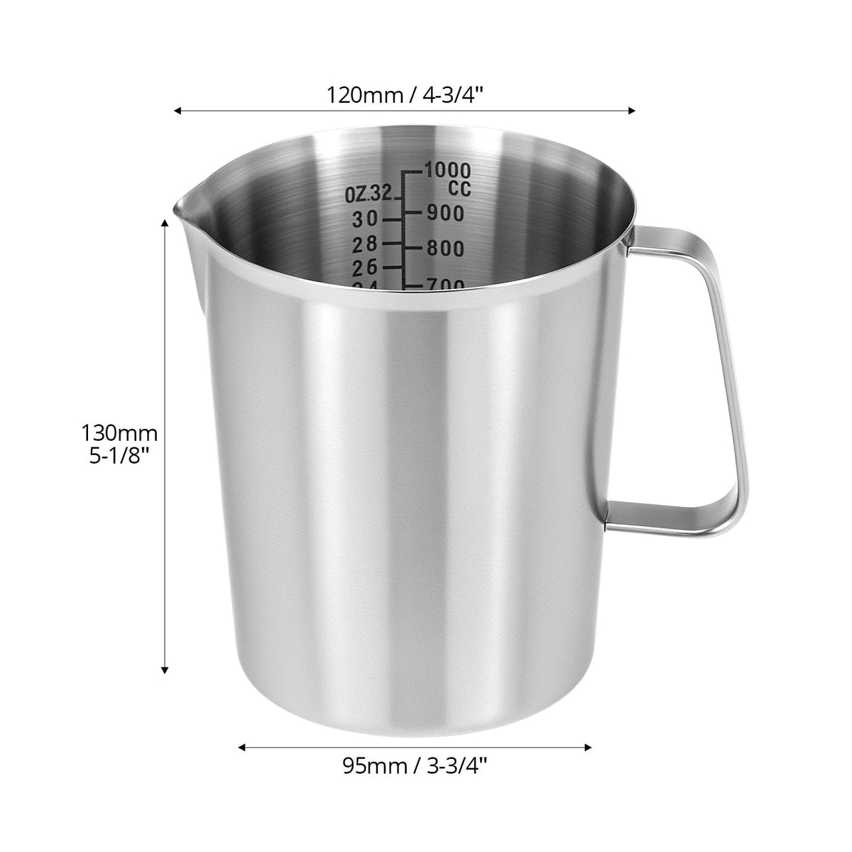 QWORK multi-functional cup serves as measuring, mixing, and pouring tool.