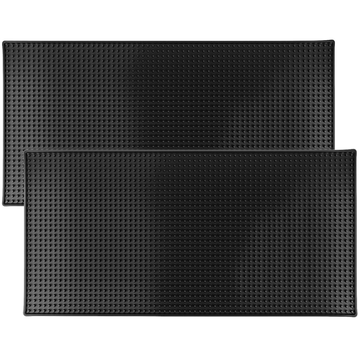QWORK Rubber Bar Mat 24x12 provides extra drying space and stable glassware placement.