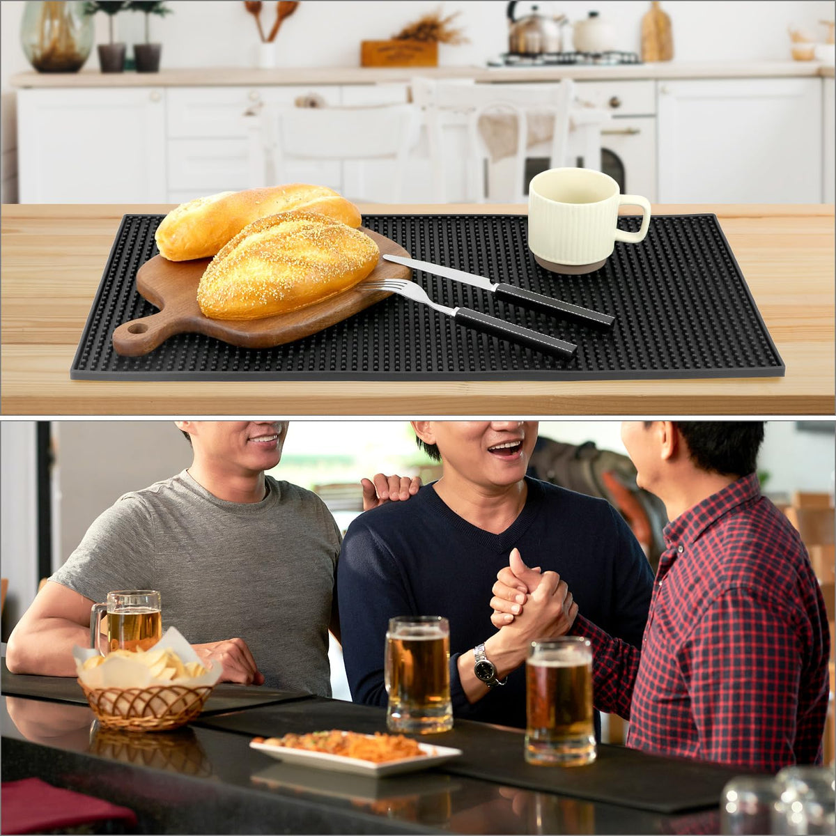 QWORK rubber mat helps keep workflows smooth in busy beverage setups.