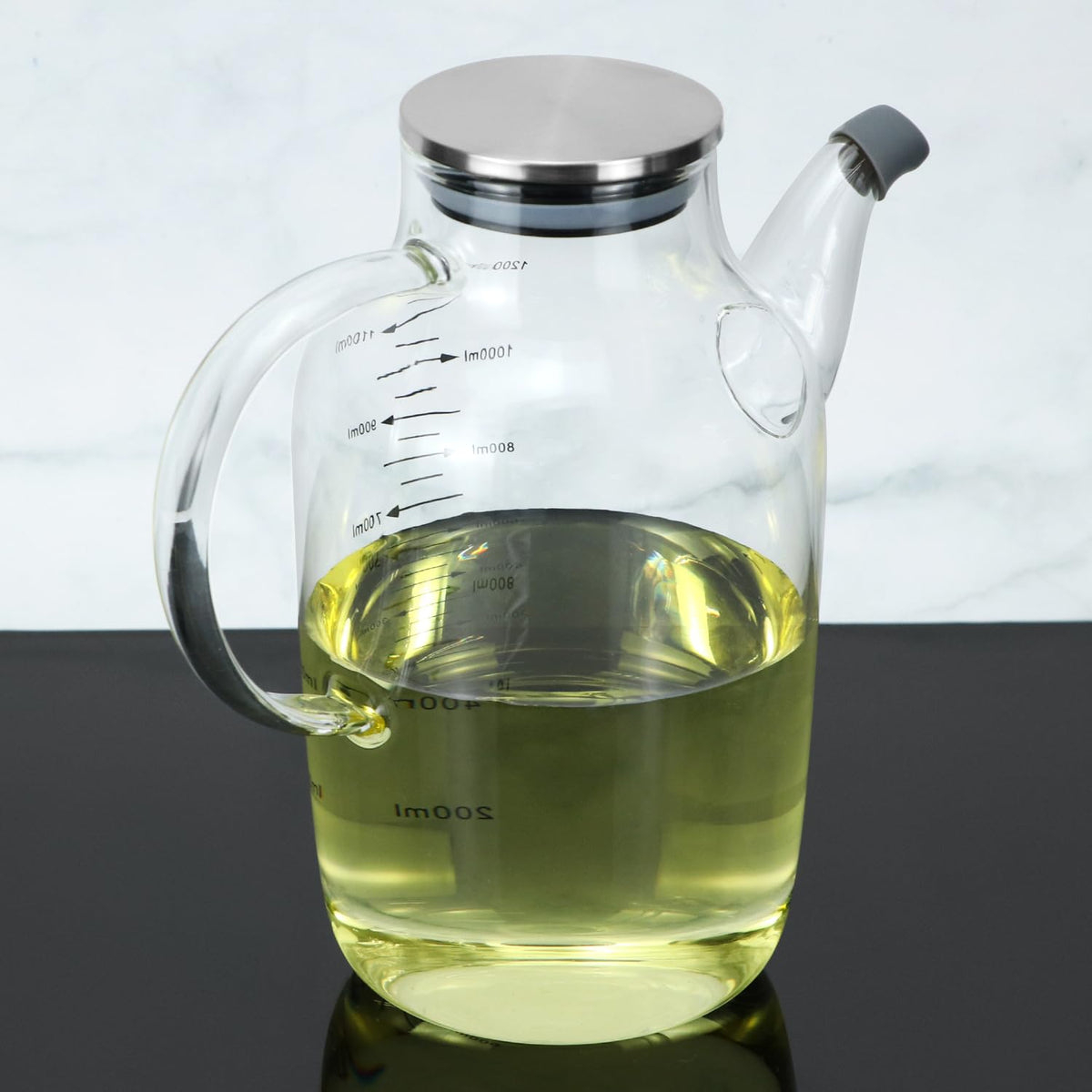 QWORK wide-mouth design simplifies refilling and cleaning after cooking