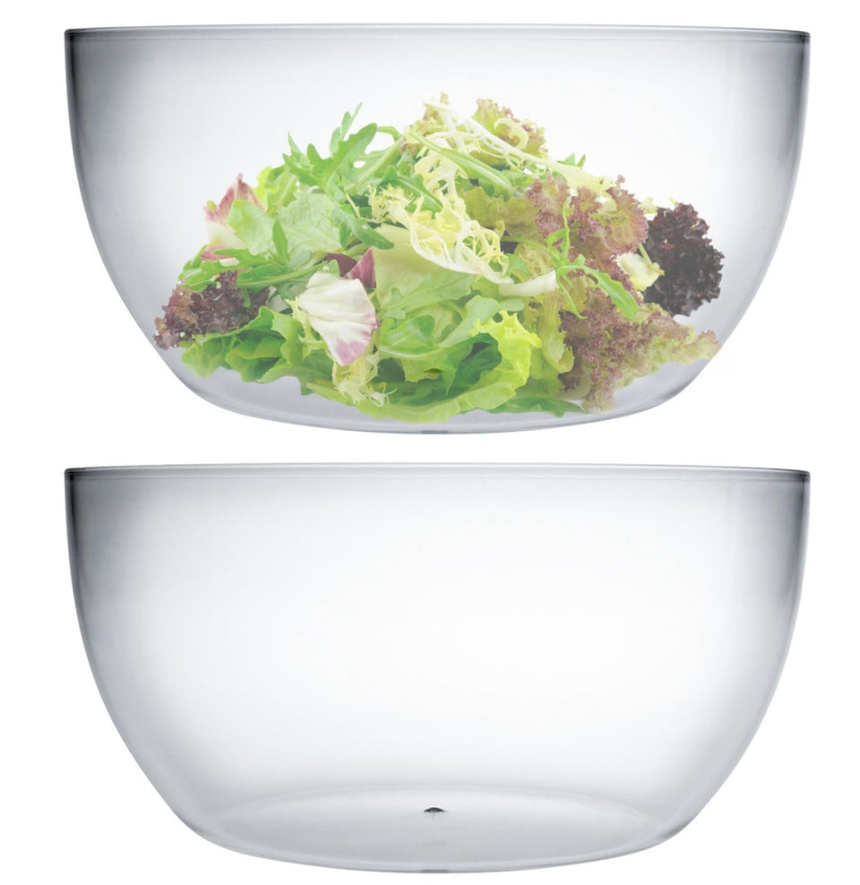 Qxbekmor 2-pack large acrylic salad bowls for durable serving