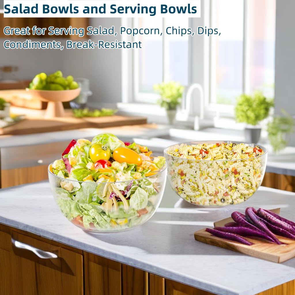 Qxbekmor break-resistant plastic bowls for everyday use